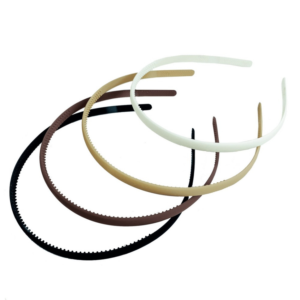 Обідок для волосся 0203-785 матовий, вузький 12 штук - гурт(опт), дропшиппінг 