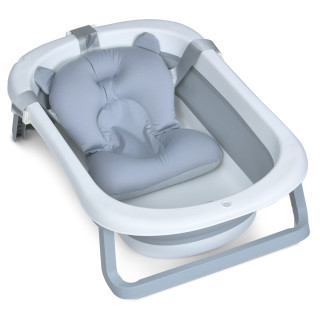 Ванночка детская "PLUS" ME 1151 PLUS Gray, с термометром, вкладыш, силикон, складная 