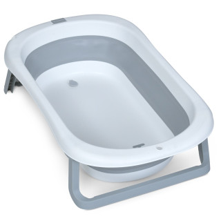 Ванночка детская "PLUS" ME 1151 PLUS Gray, с термометром, вкладыш, силикон, складная 