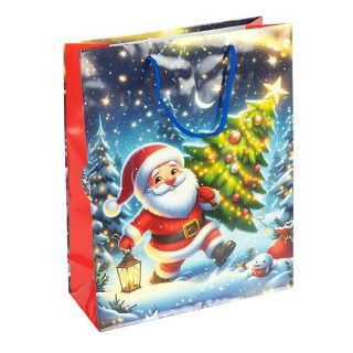 Пакет подарочный "Новый год" 2576-2-4 размер 26х32х10 см 