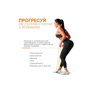 Резиновая петля для фитнеса EF-2654-1 Желтая 1-6 кг