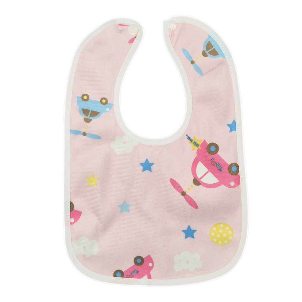 Дитячий слинявчик тканинний MGZ-0600(Pink) на кнопці - гурт(опт), дропшиппінг 