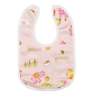 Дитячий слинявчик тканинний MGZ-0600(Pink) на кнопці