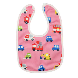Дитячий слинявчик тканинний MGZ-0600(Pink) на кнопці