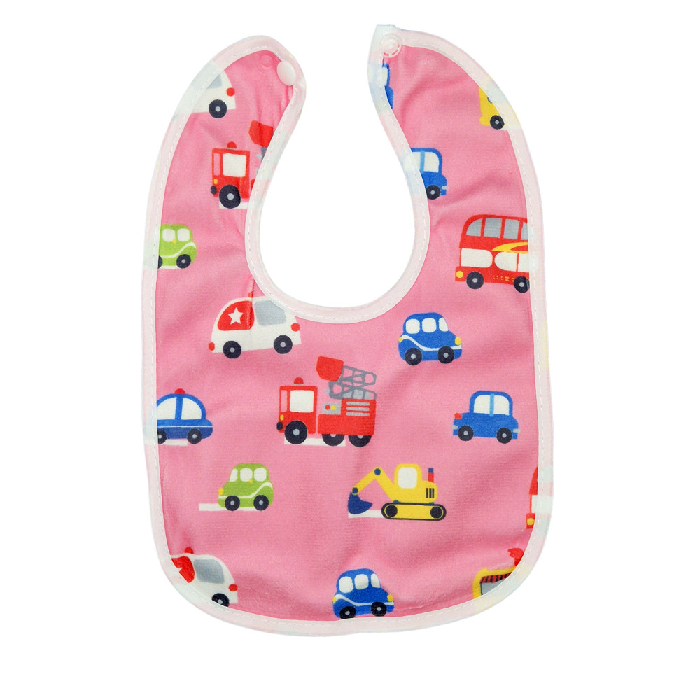 Дитячий слинявчик тканинний MGZ-0600(Pink) на кнопці - гурт(опт), дропшиппінг 