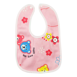 Дитячий слинявчик тканинний MGZ-0600(Pink) на кнопці