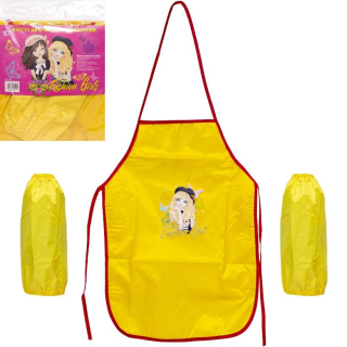 УЦЕНКА!!! Фартук детский с нарукавниками для девочек COLOR-IT CR5530(Yellow)-UC 54х37 см