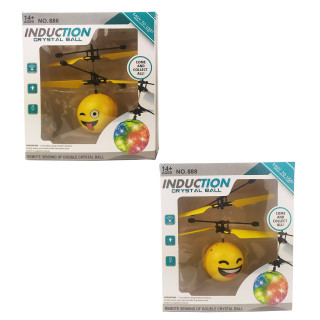 Запускалка  HZ888-1 Шар-смайлик со световыми эффектами