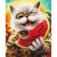 Картина по номерам "Котик в Херсоне" © Марианна Пащук BS53410  Brushme 40х50 см