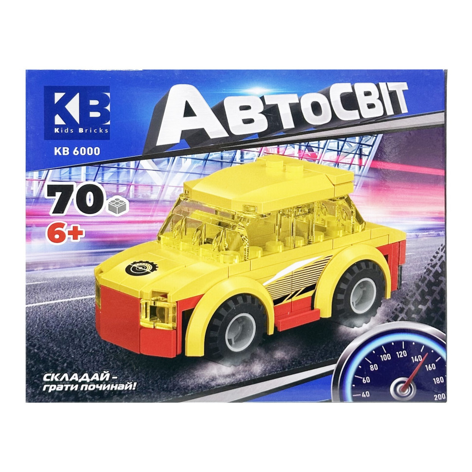 Дитячий конструктор-машинка KB 6000(Yellow) від 6 років, 70 деталей - гурт(опт), дропшиппінг