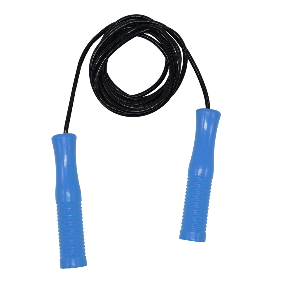 Дитяча Скакалка №1 0749(Blue) діаметр 3,7 мм, довжина 270 см, чорна - гурт(опт), дропшиппінг