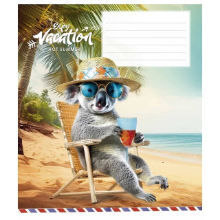 Тетрадь ученическая "Cool vacation" 012-3318K-3 в клетку, 12 листов