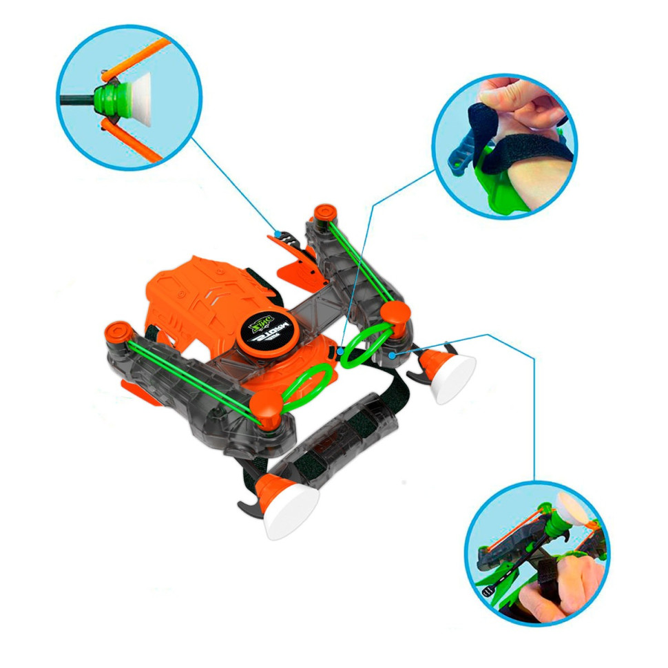 Іграшковий лук на зап'ясті WRIST BOW Zing AS140O, 3 стріли - гурт(опт), дропшиппінг 