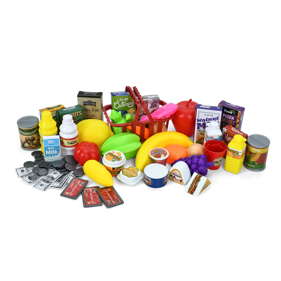 Игровой набор Магазин 922-204 касса, сканер, звук, свет, продукты, 61 предмет опт, дропшиппинг