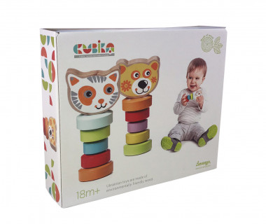 Деревянные игрушки "Гибкие животные" Cubika (13661), 2 игрушки в комплекте
