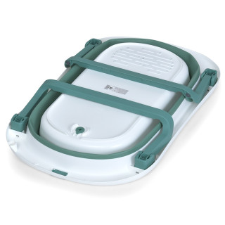 Ванночка детская "PLUS" ME 1151 PLUS Deep Green, с термометром, вкладыш, силикон, складная 