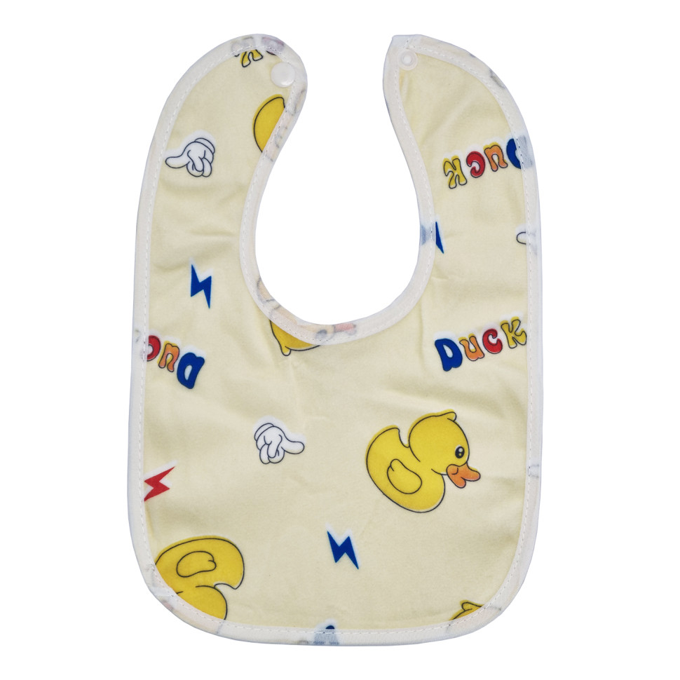 Детский тканевой слюнявчик MGZ-0600(Yellow) на кнопке опт, дропшиппинг