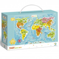 Детский пазл "Карта Мира" DoDo 300110/100110, 100 элементов
