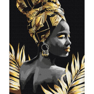 Картина по номерам "Женщина" Золотая краска Brushme BS52872 40х50 см