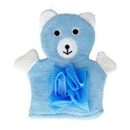 Мочалка-рукавичка для купання малюків MGZ-0911(Blue) Ведведик