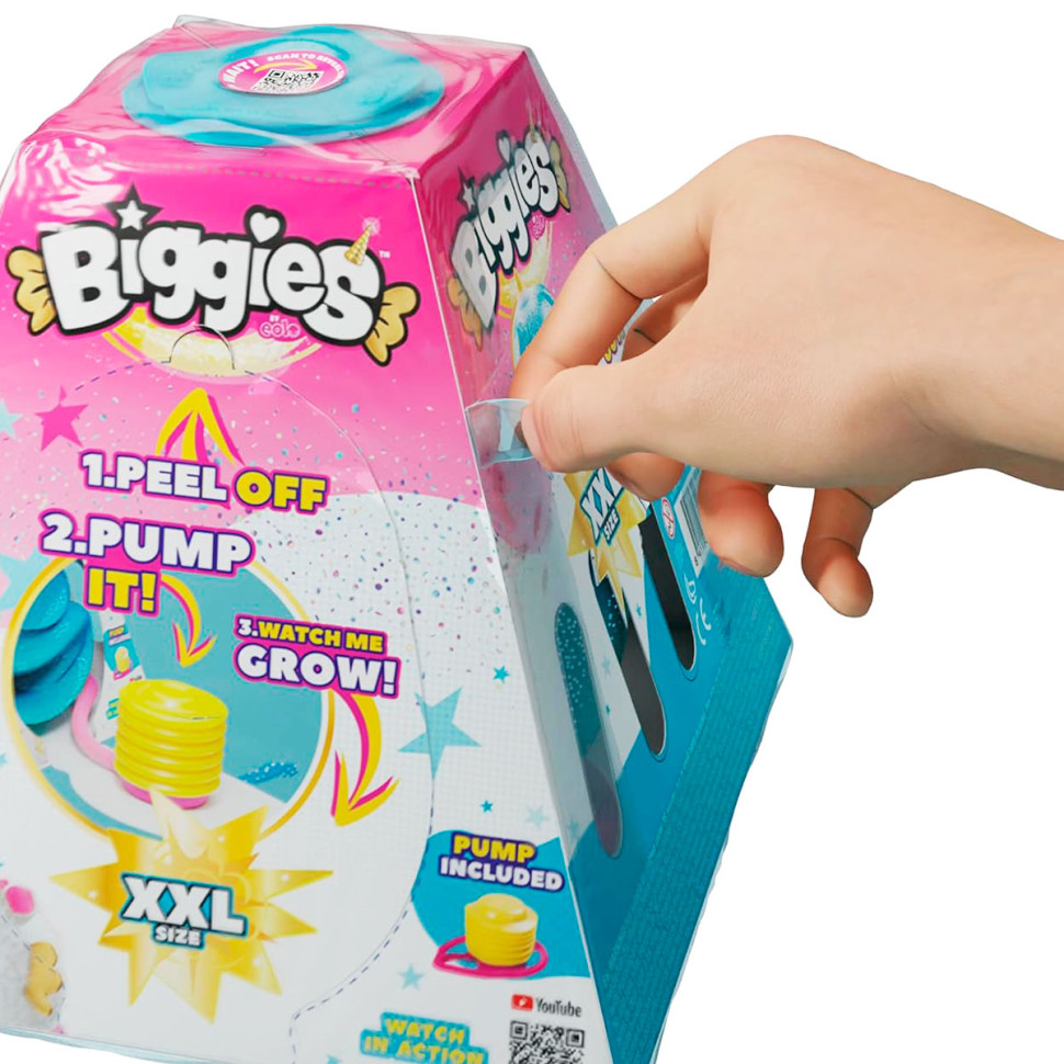 Ігровий набір Рожевий Кролик Biggies BIG001-RA надувна іграшка, насос 45 см - гурт(опт), дропшиппінг 