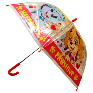 Парасолька дитяча Paw Patrol PL82131 прозорий купол, пласт спиці, довжина 67 см
