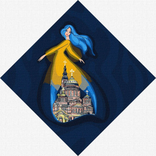 Картина по номерам "Берегиня Харькова" Идейка KHO4914 30х30 см