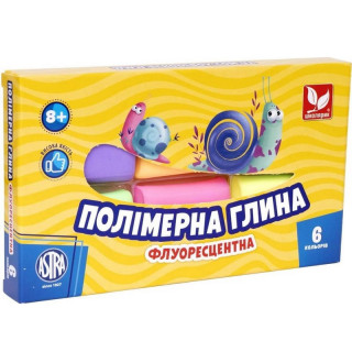 Полімерна глина 83911902-UA, флуоресцентна 6 кольорів                                                            