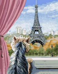 Картина по номерам. Brushme "Париж из окна" GX5611, 40х50 см