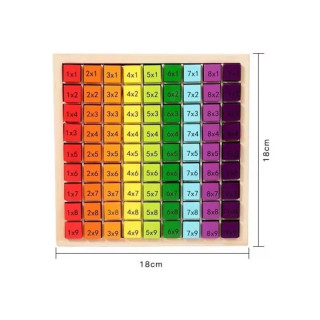 Деревянная таблица умножения Монтессори HBC 13114-HBC 18х18х1,5 см