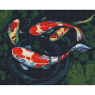 Алмазная мозаика "Игривые рыбки" ©nata_li_karlova Идейка AMO7518 40х50 см