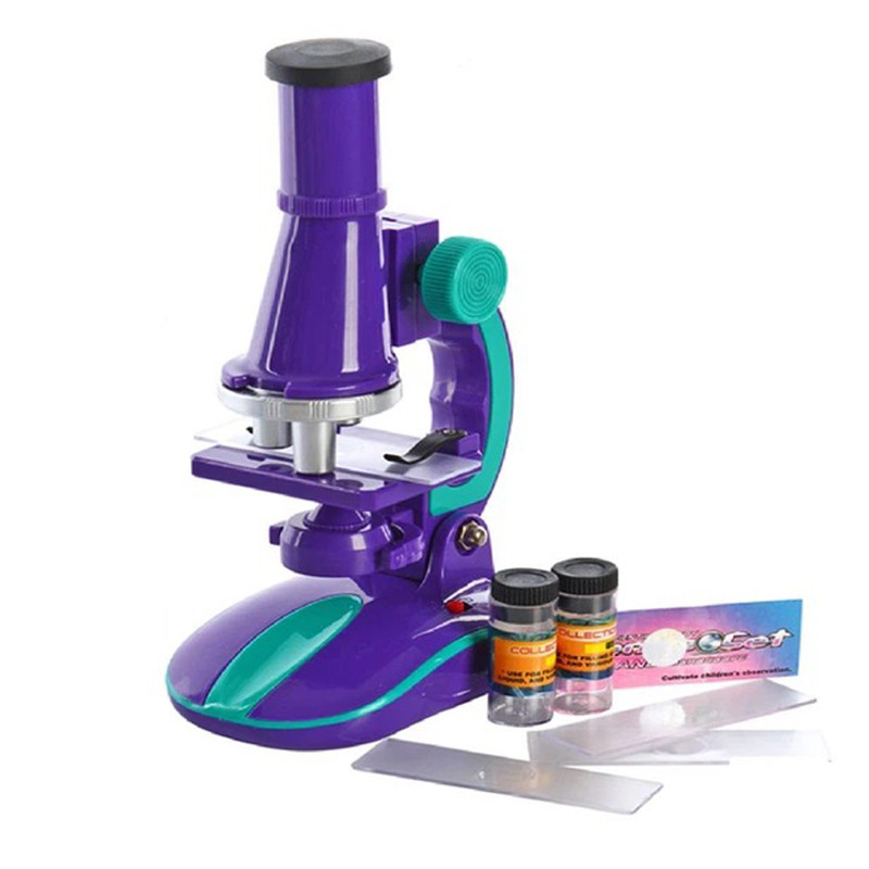 Дитячий мікроскоп SK 0006(Violet) світло, 19,5 см, 2 пробірки, скло - гурт(опт), дропшиппінг 