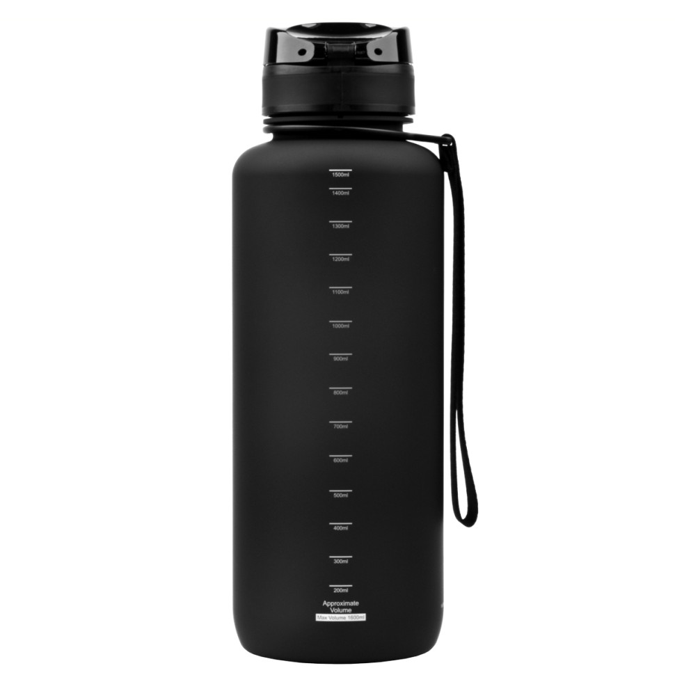 Бутылка для воды UZSPACE 3056(Black) 1500 мл, черная опт, дропшиппинг