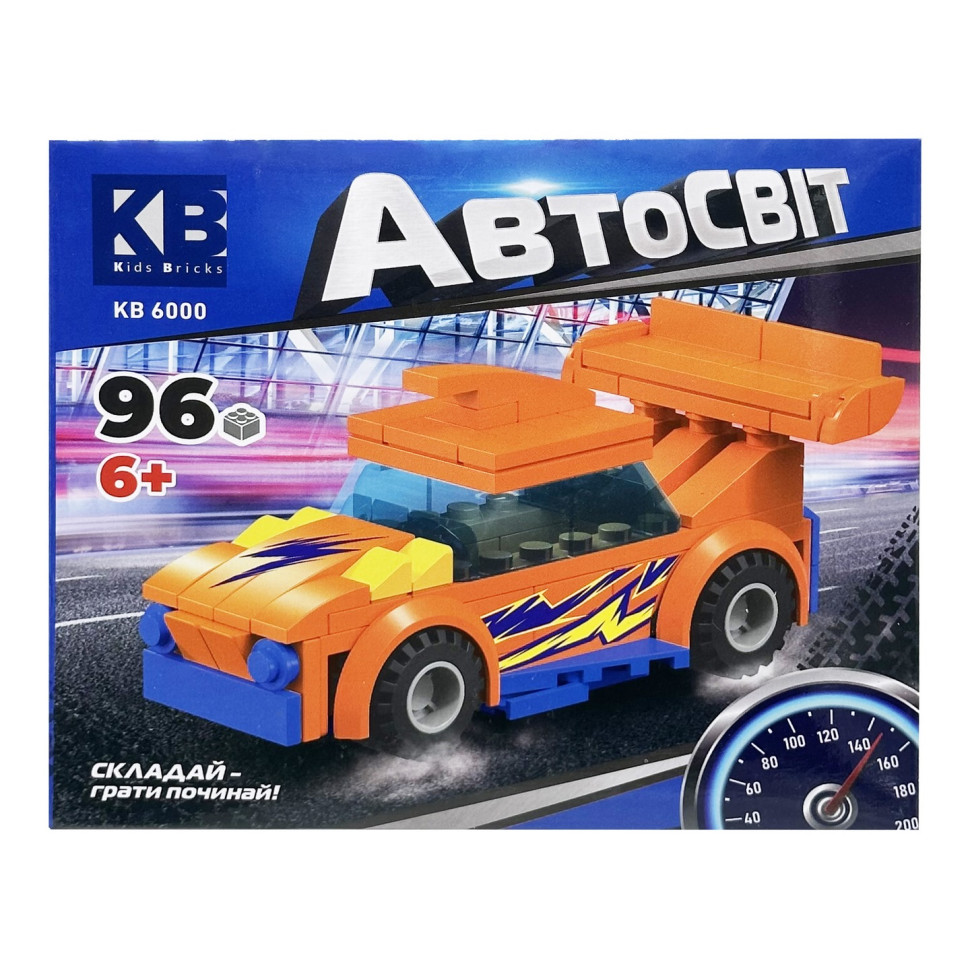 Детский конструктор-машинка KB 6000(Orange) от 6 лет, 96 деталей опт, дропшиппинг