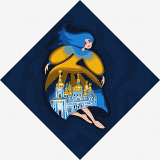 Картина по номерам "Берегиня Михайловская" Идейка KHO4915 30х30 см