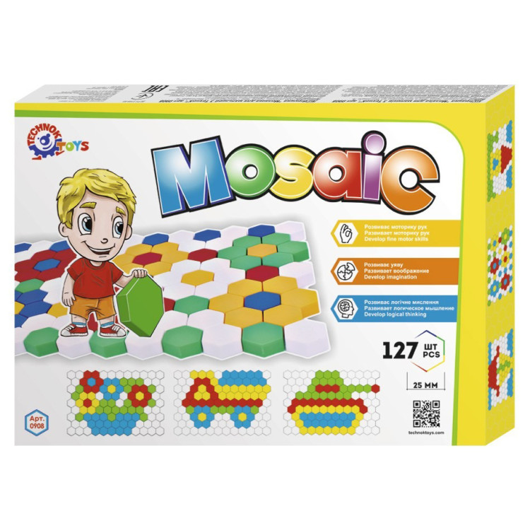 Игрушка "Мозаика для малышей 3 ТехноК", арт.0908TXK | Оптом | RoyalToys
