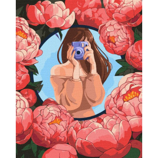 Картина по номерам "Цветочное селфи" ©Kira Corporal Идейка KHO4979 40х50 см