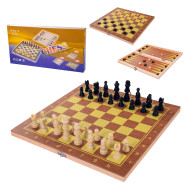 Ігровий набір 3 в 1 Шахи 623A, шахи, шашки, нарди, дерево-пластик
