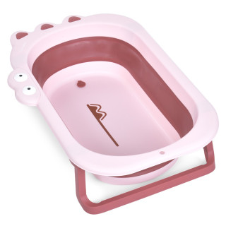 Ванночка детская "CROCO" ME 1141 CROCO Pink, силикон, складная, розовый