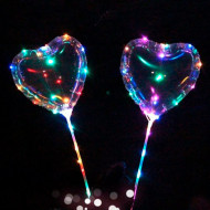 Надувна кулька,що світиться ,у вигляді серця MK 2075-2 BOBO на паличці