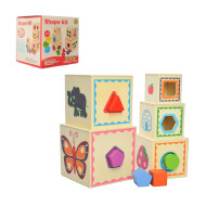 Дерев'яна іграшка Гра MD 2515 куб, піраміда, сортер