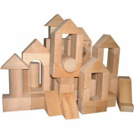 Детский деревянный конструктор "Городок №2" 11232, 53 детали