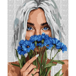 Картина по номерам "Красочная поэзия: Васильки" ©art_selena_ua KHO8584, 40х50 см