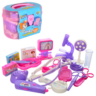 Игоровой набор Доктор 812374/5608 B стетоскоп, лоток, инструменты, в чемодане