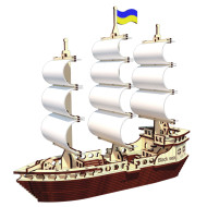 Деревянный конструктор "Парусный Корабль" OPZ-008, 148 деталей