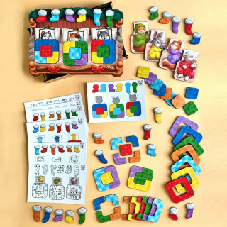 Деревянный сортер "Животные в кроватке" PSD302 (ПСД302)