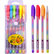 Набір ручок гелевих різнокольорових 6 кольорів A-100-6