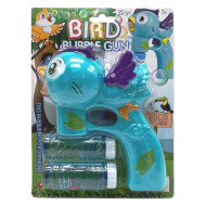 Детский генератор мыльных пузырей "Птичка" 669B(Blue) со светом и музыкой