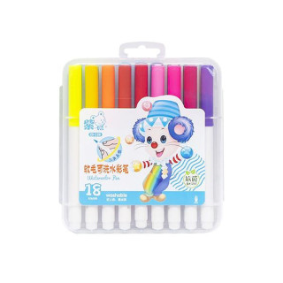 Фломастер - кисточка "Water color pen" 18 цветов 228-18  в пластиковом боксе 