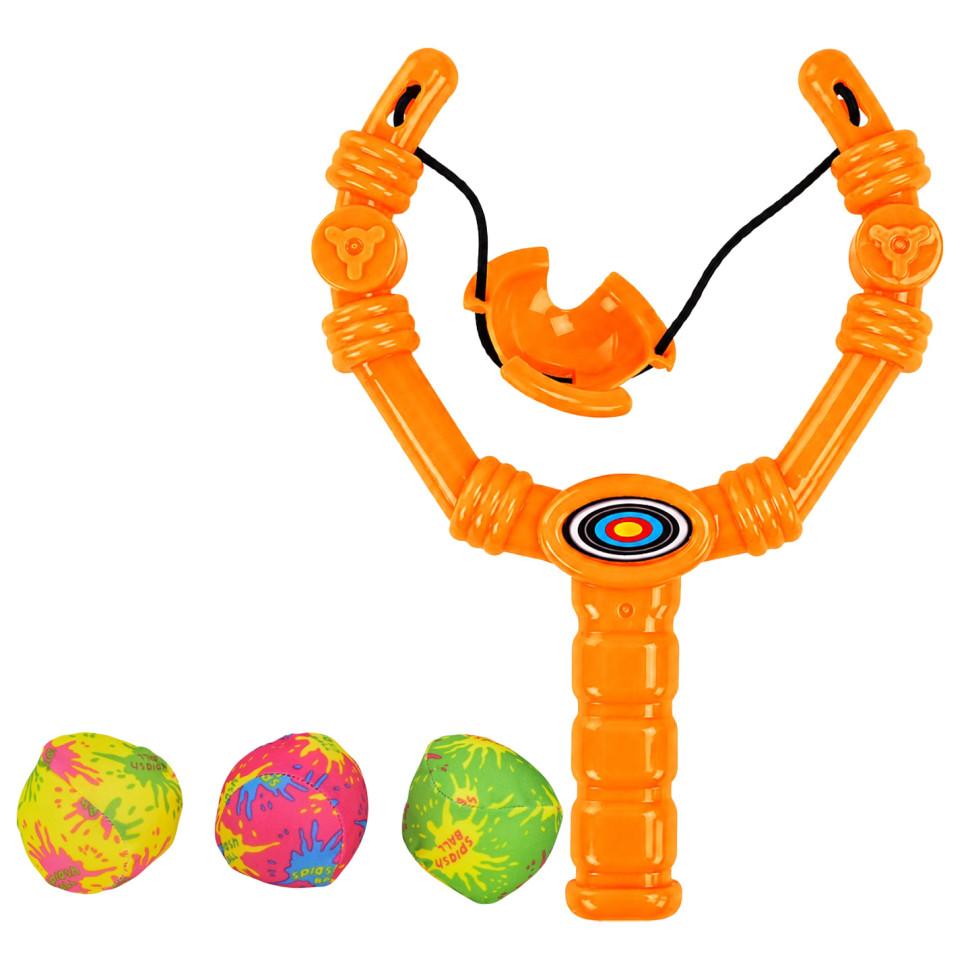 Детская Рогатка XG88-23(Orange) 3 мягких шарика, в сетке опт, дропшиппинг